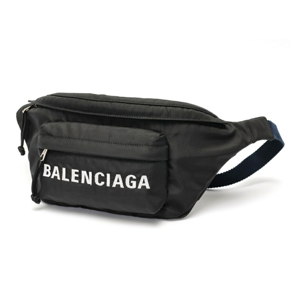 Balenciaga Wheel Belt Bag Body 528862 Black Navy E-158747 - Picture 1 of 6